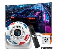 Mini Proyector JY-360,Android 13,1280×720p,2+16 GB,WiFi 2.4/5 GHz+BT 5.2,200 Lúmenes ANSI,Corrección Trapezoidal Automática,1x3W Altavoz,c/HD-IN,Proyector Portátil Interior/Exterior (Colorido)