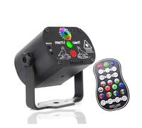 Mini proyector LED RGB portátil for escenario, iluminación colorida for DJ, Control de efectos, discoteca, Halloween, fiesta, luz