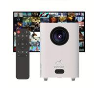 Mini proyector, nativo 720P, compatible con decodificación 4K proyector portátil con doble banda WIFI6 5G inalámbrico 5.2 inalámbrico, 500 lúmenes ANSI, corrección trapezoidal automática, video de