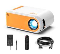 Mini proyector para películas al aire libre, KHQ Full HD proyector de vídeo compatible con 1080P para iPhone, proyector portátil para uso en cine en casa, compatible con Smartphone/TV Stick/PS4/HDMI/VGA/AV/USB
