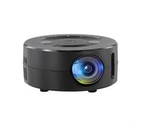 Mini proyector portátil 1080P cine en casa compacto ligero conexión de teléfono móvil múltiples métodos de carga negro 110 mm para noches de cine, viajes, camping, fiestas