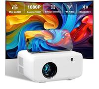 Mini Proyector Portátil 2025 Actualizado,Visulapex V3 Pro 12000 Lúmenes con Soporte FHD 1080P,Zoom del 50% y Enfoque Eléctrico, Proyector WiFi Bluetooth para iOS/Android/TV Stick/HDMI/USB
