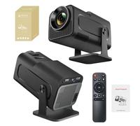 Mini proyector portátil 4K Full HD con doble banda WIFI6, Bluetooth 5.0, Android 11, 200 lúmenes ANSI, Keystone automático, rotación de 180° para cine en casa