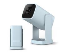 Mini proyector portátil Android TV con Netflix, Soporte 1080P, 200 ISO lúmenes, Enfoque eléctrico, Asistente de Voz, WiFi Bluetooth, rotación 360°, proyector de Cine en casa Compacto (Azul Cielo)