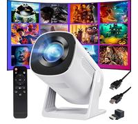 Mini Proyector Portátil [Auto Keystone] YOTON Y4 Proyector 1080P Soporte, 10000L Proyector de Cine Giratorio 270°con Zoom 50%, Compatible con TV Stick,Phone,PC,PS5（Sin Sistema Android）