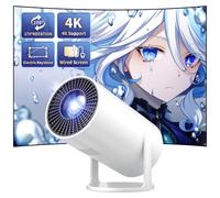 Mini proyector portátil compatible con 4K, Full HD 1080P pequeño proyector con soporte giratorio de 270°, proyector de películas compatible con TV Stick/Smartphone/HDMI/USB para dormitorio/camping al