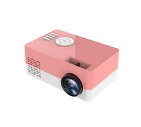 Mini proyector portátil de video-proyector, proyector de teléfono 1080P Full HD, proyector de cine en casa, proyector pequeño compatible con varios periféricos (360P, rosa)