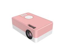 Mini proyector portátil de video-proyector, proyector de teléfono 1080P Full HD, proyector de cine en casa, proyector pequeño compatible con varios periféricos (480P, rosa)