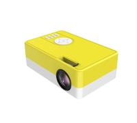 Mini proyector portátil de video-proyector, proyector de teléfono 1080P Full HD, proyector de cine en casa, proyector pequeño compatible con varios periféricos (480P, amarillo)