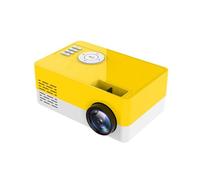Mini proyector portátil de video-proyector, proyector de teléfono 1080P Full HD, proyector de cine en casa, proyector pequeño compatible con varios periféricos (360P, amarillo)