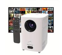 Mini proyector portátil nativo 720P, compatible con decodificación 4K WiFi 6 BT 5.2 proyector portátil mejorado para teléfono/PC/TV/HDTV/PS5/laptop Auto Keystone Home Theater