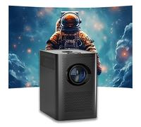 Mini proyector portátil para dormitorios y Otros usos, resolución HD 720P, 150 ANSI lúmenes, conectividad HD y USB, Altavoz Incorporado, diseño Compacto - Negro/Blanco (Black)