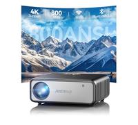 Mini Proyector Portátil, Portátil Proyector con WiFi y Bluetooth para Dormitorio, 4K 1080P Support de Cine para Exteriores/Teléfono/HDMI/USB/TV Stick