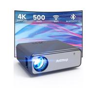 Mini Proyector Portátil, Portátil Proyector con WiFi y Bluetooth para Dormitorio, 4K 1080P Support de Cine para Exteriores/Teléfono/HDMI/USB/TV Stick