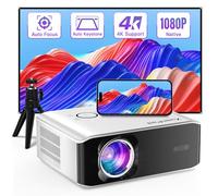 Mini Proyector Portatil, XuanPad 22000L Proyector Bluetooth WiFi, 2025 Actualizado Videoproyector HD 1080P Soporte, Zoom del 100%-50%, Proyector Cine en Casa para TV Stick/HDMI/USB/AV/Laptop/Phone
