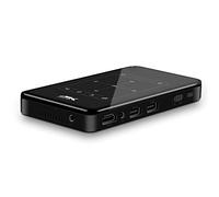 Mini proyector, proyector de decodificación 4K HD tecnología de pantalla DLP para oficina en la sala de estar (enchufe UE 100-240V)
