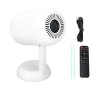 Mini proyector, proyector de películas portátil 4K 1080P para exteriores con pantalla de 120 pulgadas, rotación de 90°, corrección trapezoidal electrónica, proyector inteligente con altavoz remoto de