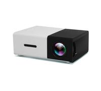 Mini proyector, proyector pequeño portátil LED para el hogar, proyector casero, visualización grande de alta definición 1080P, 80 pulgadas, compatible con fuente de alimentación del banco de energía,