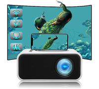 Mini Proyector - Proyector Portátil 1080P Full HD TFT LCD con Altavoz, Proyector de Observación de Cine Familiar para iOS, Android, Computadora Portátil (Blanco)