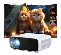 Mini proyector, soporte WiFi de doble banda y Bluetooth 5.2, proyector de cine en casa Full HD 1080P, 1