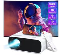 Mini proyector, soporte WiFi de doble banda y Bluetooth 5.2, proyector de cine en casa Full HD 1080P, 2