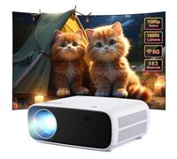 Mini proyector, Wielio 16000 lúmenes, Bluetooth, 1080P, Compatible con 5G WiFi LED Home Cinema, Compatible con iOS/Android/portátil/HDMI/PC/TV Stick