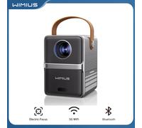 Mini Proyector 1080P Full HD Soporte,【Enfoque Eléctrico】 18000 Lúmenes WiFi Bluetooth WiMiUS Proyector Portátil 4K Tiro Corto, Proyector WiFi Cine En Casa 300'' para iOS/Android/PS5/HDMI/Exterior
