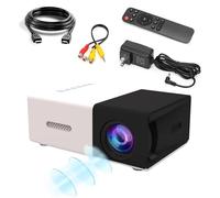 Mini proyector YG300, proyector de Cine portátil Full HD 1080P de bajo Ruido para Cine en casa, proyector de vídeo Compatible con teléfonos/USB, para Uso en Interiores y Exteriores (Negro)