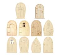 Mini puerta de para decoraciones de árboles | Puerta de jardín de Puerta de elfo secreta tallada a mano - Kit de decoración al aire libre de accesorios de jardín de en miniatura, puertas de casa dimin