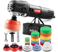 Mini Pulidora Coches,AUTIWOZ 850W Pulidora, 25mm/50mm/75mm Disco de pulir/Almohadilla Esponja,Pulidora Rotativa Pequeña,6 Velocidades,2200-5600 rpm,Pulido áreas Pequeñas,Pulido de Detalles