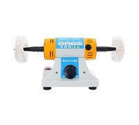 Mini pulidora de banco, máquina pulidora de velocidad variable de 800-10000 rpm, pulidora de montaje de banco con 2 husillos para joyería, cuchillo de madera y metal