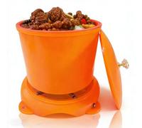 Mini pulidora de vibración de 360° con tapa, vaso vibratorio eléctrico, velocidad ajustable, máquina automática de vaso de roca de 18 cm, para varios abrasivos de pulido para joyas, cuentas