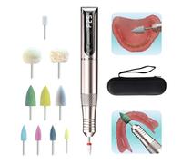 Mini pulidora USB inalámbrica, kit de reparación portátil para recorte de bordes, ajuste de revestimiento, reparación de grietas y acabado de superficies, 11 cabezales de pulido y estuche de viaje