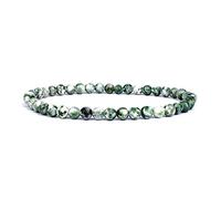 Mini Pulsera Con Abalorio De 4mm Y 6mm, Cuentas De Piedra Natural, Pulsera De Yoga, Joyería Para Mujeres Y Hombres, El Mejor Regalo Para Amiga,Punto Verde,Cuentas De 6 Mm-21 Cm