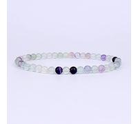 Mini Pulsera De 4/6mm Con Cuentas De Piedra Natural, Pulsera De Yoga, Joyería Para Mujeres Y Hombres, Regalos Para Mejores Amigas,Fluorita,Cuentas De 6 Mm-19 Cm