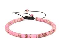 Mini pulseras de cuentas de 2 x 4 mm para mujeres y hombres, pulsera trenzada de piedra imperial, cuerda ajustable Shoushan, 2, ajustable