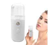 Mini pulverizador facial portátil - Pulverizador de nanoatomización de 30 ml | Dispositivo portátil recargable USB | ABS+PC+silicona Visual Spray Hidratante Tanque de Agua | Práctico vaporizador facia