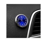 Mini Quartz Small Clock Luminous Analog Watch Car Stick On Clock 4*4cm with Double-sided Adhesive Car Decorative Ornament Clock Blue