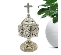 Mini quemador de cono de incienso - diseño detallado de soporte desmontable, quemador de incienso de cobre de latón, de circulación de aire mejorada | Dormitorio Meditación Yoga Spa