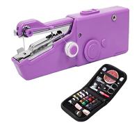 Mini Quick Portable Sewing Machine Handheld for Home, Easy to Operate Hand Held Sewing Machine for Beginners (purple)