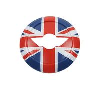 Mini R50 R52 R53 Tapa del Panel Central del Volante, Adhesivo Central del Volante para Mini Cooper One/S/JCW Serie R R50 R52 R53 2002-2006(Union Jack Azul)