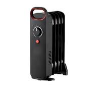Mini Radiador de aceite 500W-700W | Radiador eléctrico bajo consumo | Radiador de aceite pequeño | Emisor térmico | Miniradiador (800W Negro)