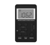 Mini Radio Am FM, Radio de Bolsillo Radio Digital con Batería Recargable con Pantalla LCD Digital, Earphoen, Am FM Radio de Bolsillo Estéreo de 2 Bandas