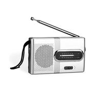 Mini radio de bolsillo estilo retro, 2 bandas AM/FM, alimentación a pilas BC-R21