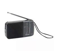 Mini radios portátiles vintage recargables de banda de onda completa, receptor mundial, antena telescópica