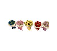 Mini Ramo de Flores de Ganchillo, Flores Tejidas A Mano, Llavero Hecho A Mano, Joyería, Colgante de Muñeca, Accesorios