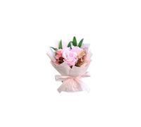 Mini ramo de flores para rejillas de ventilación de aire acondicionado de coche, jabón simulado, rosas