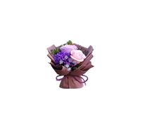 Mini ramo de flores para rejillas de ventilación de aire acondicionado de coche, jabón simulado, rosas