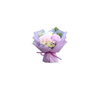 Mini ramo de flores para rejillas de ventilación de aire acondicionado de coche, jabón simulado, rosas