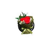 Mini ramo de flores para rejillas de ventilación de aire acondicionado de coche, jabón simulado, rosas